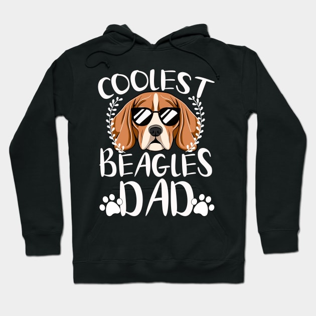 Glasses Coolest Beagles Dog Dad Hoodie by mlleradrian